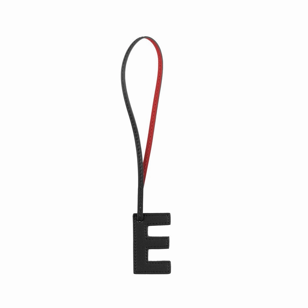 TB Charm Letter - E Black&Red