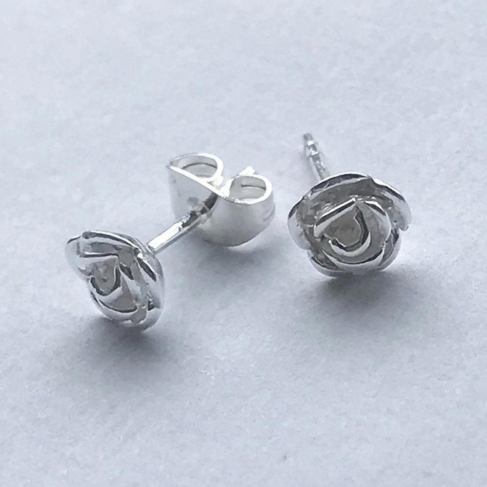 Tiny Rose Studs - Sterling Silver, Indonesia