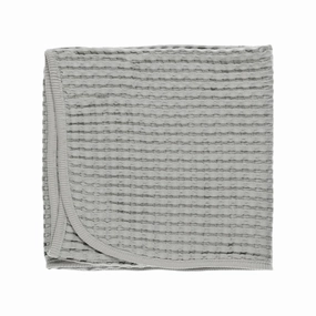 Waffle Baby Blanket - Dusty Blue - FINAL SALE