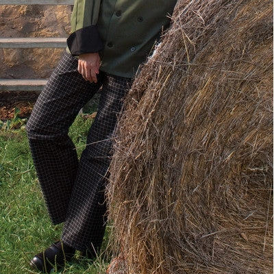 Yarn-Dyed Baggy Chef Pant